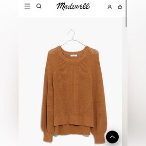 Madewell Balloon Sleeve Pullover Sweater Antique Gold